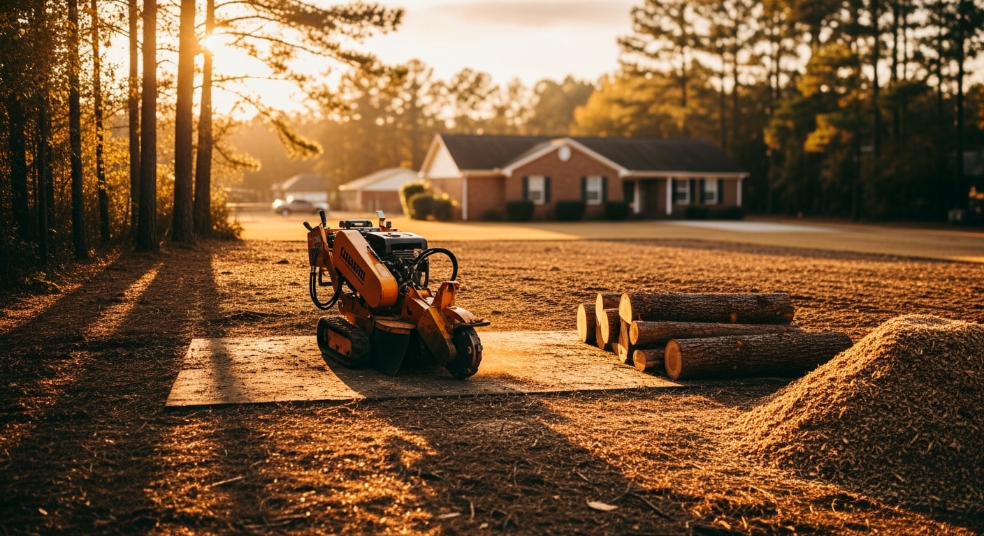 Professional arborist performing tree removal and trimming services
