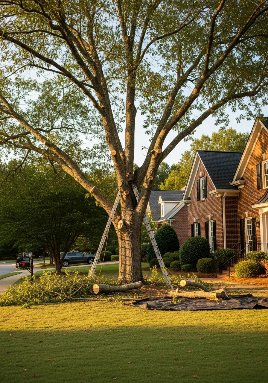 Skilled technician performing detailed work on a Cary property, demonstrating precision and care.