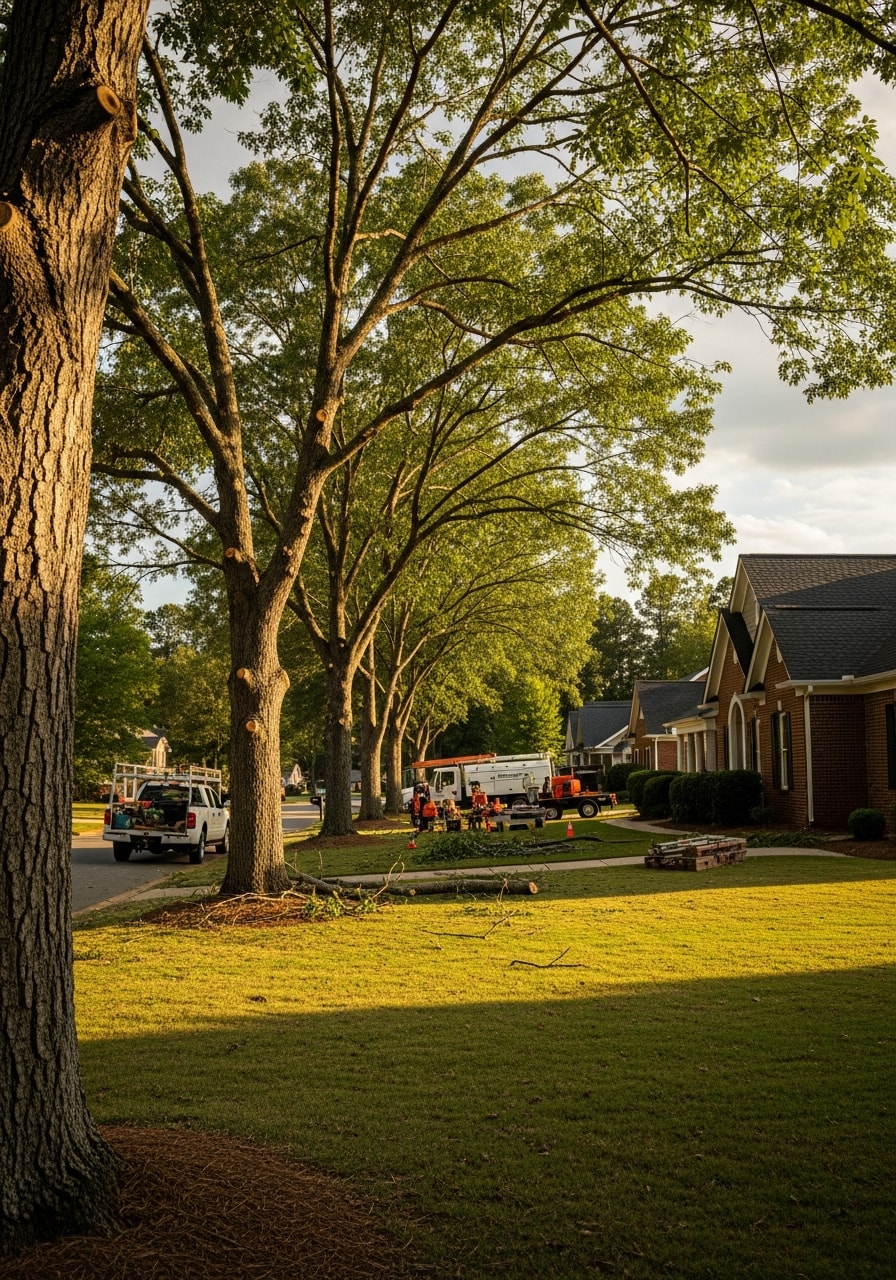 Technician performing detailed work on a Garner home, demonstrating professional expertise.