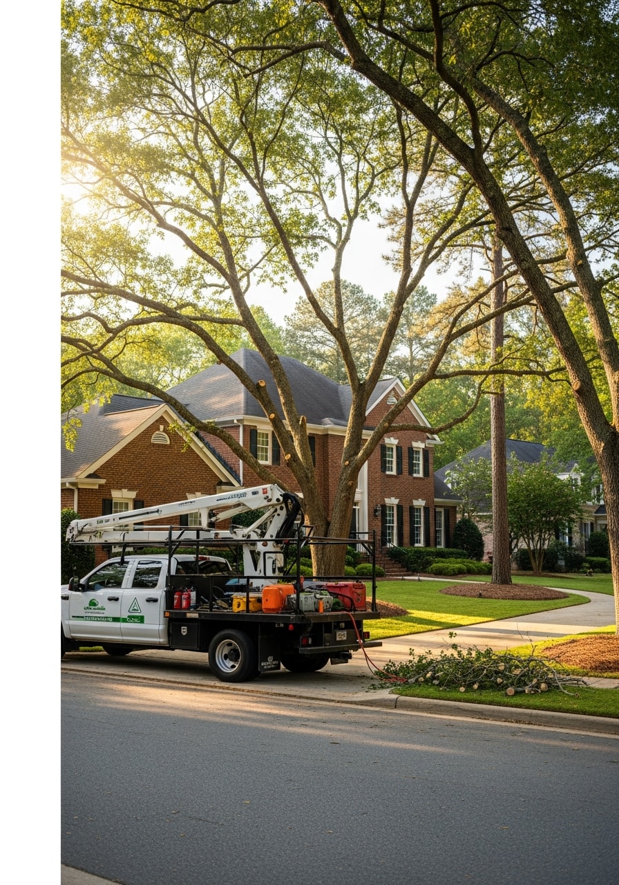 Technician performing detailed work on a Holly Springs home, showing professional skill and attention.
