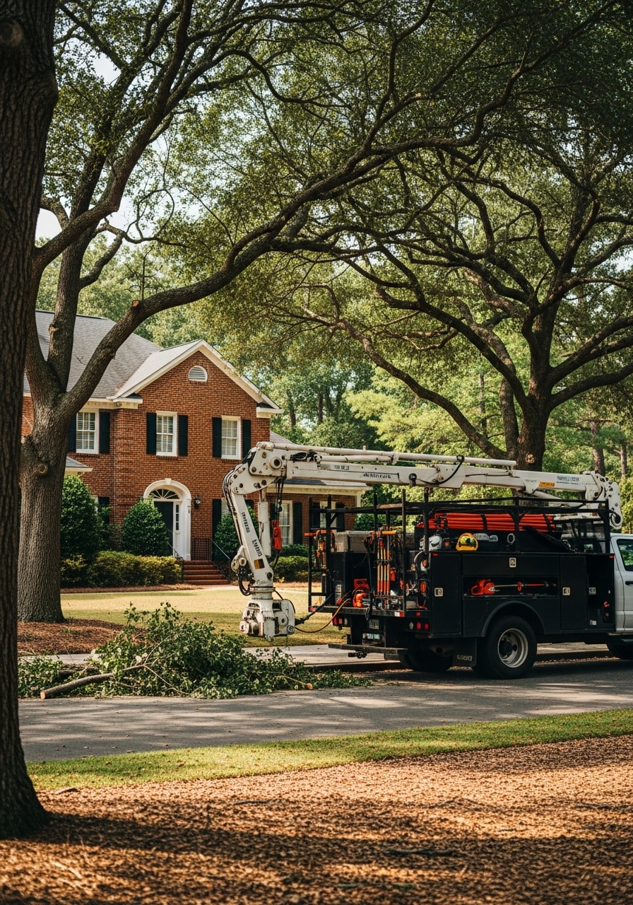 Technician performing detailed work on a Willow Spring home, showing skilled craftsmanship.